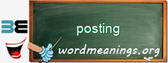 WordMeaning blackboard for posting